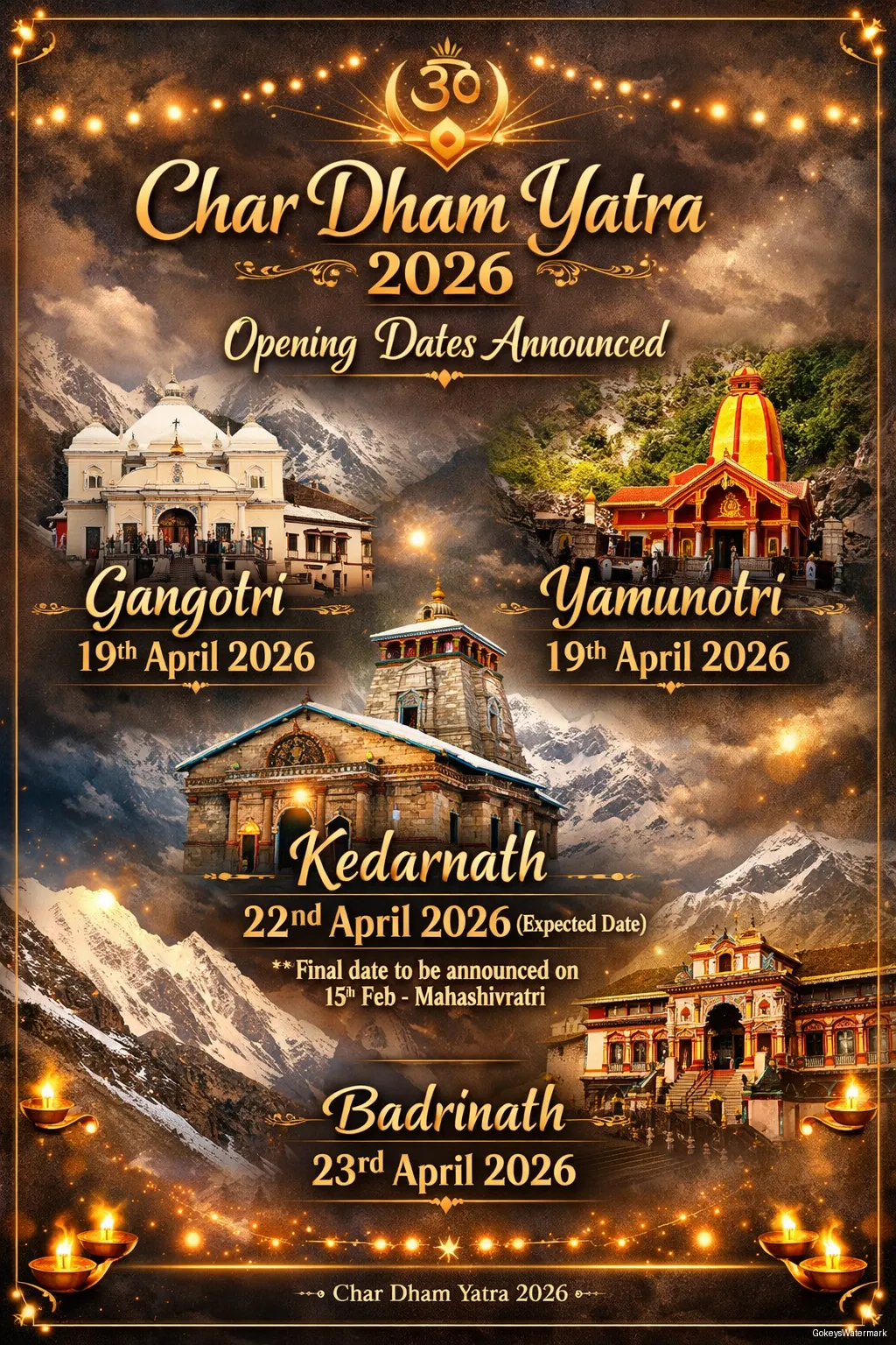 Char Dham Yatra Opening Date 2026