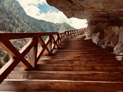 Gartang Gali: Walking the Wooden Staircase Cut into a Himalayan Cliff