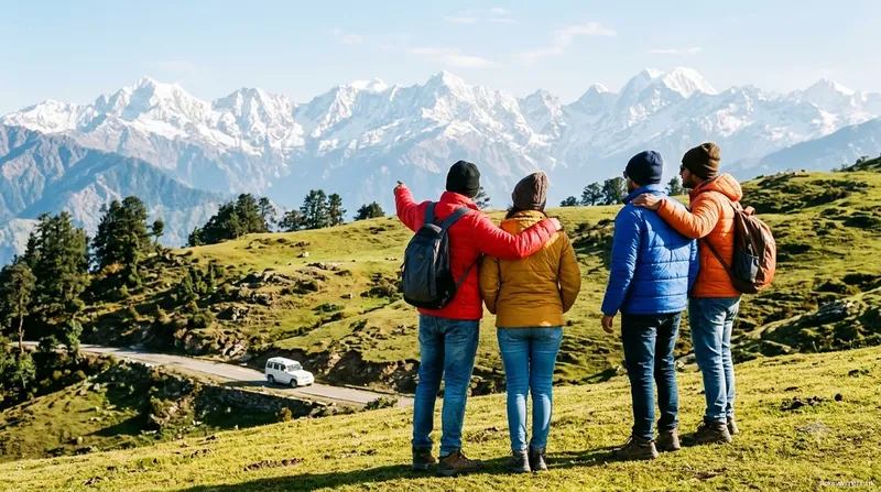 Family At Chopta Auli
