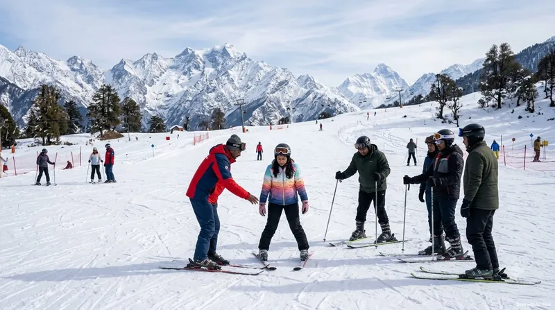 Learning Ski In Auli