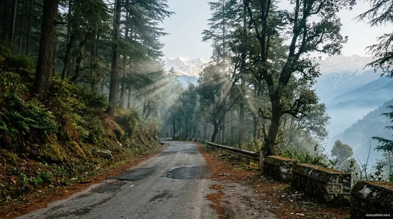 Mountain Road To Auli Chopta